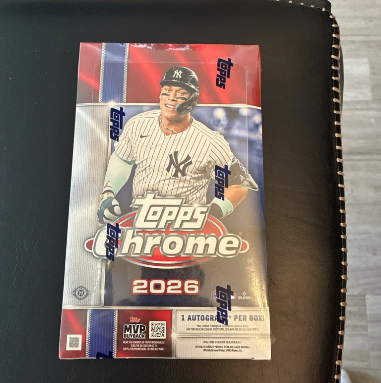 2026 Topps Chrome Baseball Hobby Box - 1 Auto Per Box