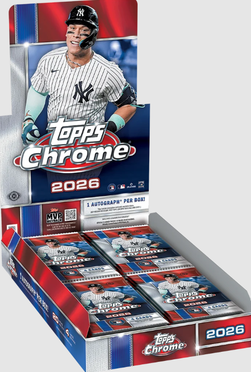 2026 Topps Chrome Baseball Hobby Box - 1 Auto Per Box