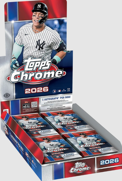 2026 Topps Chrome Baseball Hobby Box - 1 Auto Per Box
