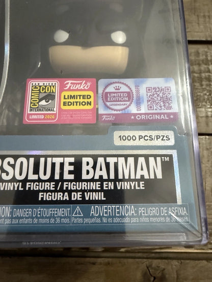 2026 SDCC Exclusive Funko POP Heroes 629 Absolute Batman DC Comics LE 1000